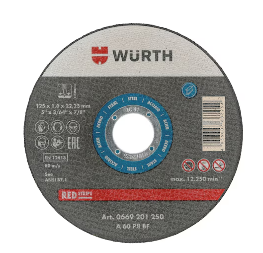 Disco De Corte Para Acero Azul 7 Pulgadas 180 mm - Wurth